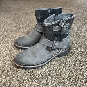 White Mountain Carlin Ankle Boots with Buckle Detail